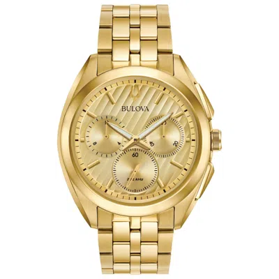 Bulova Men's Curv Gold Dial Watch