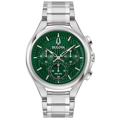 Pre-owned Bulova Men's Curv Green Dial Watch - 96a297