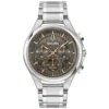 Bulova Men's Chronograph Curv Stainless Steel Bracelet Watch 44mm In Grey