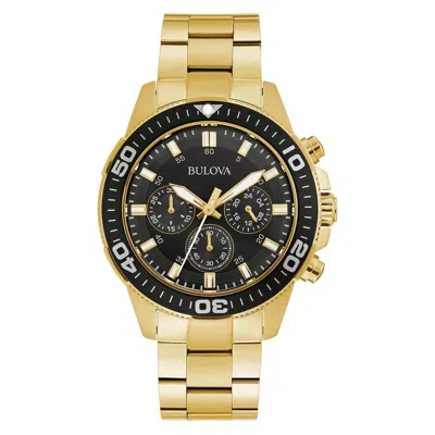 Pre-owned Bulova Men's Gold-tone Chronograph Watch 98a248