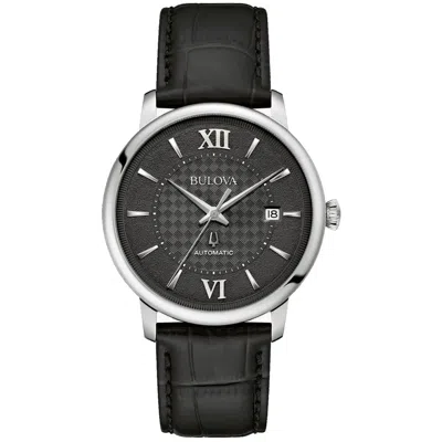 BULOVA MEN'S HUDSON BLACK DIAL WATCH