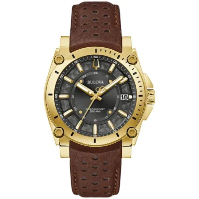 Pre-owned Bulova Men's Icon Collection Calendar Luminous Quartz Brown Watch 40 Mm 97b216