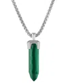 Bulova Men's Icon Malachite Pendant Necklace In Sterling Silver, 24" + 2" Extender In Na