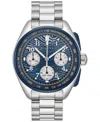 Bulova Men's Limited Edition 150th Anniversary Heritage Lunar Pilot Chronograph Silver-tone Stainless Steel In Metallic