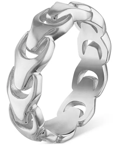 Bulova Men's Link Ring In Sterling Silver In Metallic