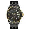 Bulova Marine Star Mens Diamond Accent Black Stainless Steel Bracelet Watch 98d176 In Black