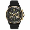 Bulova Marine Star Mens Chronograph Black Strap Watch 98b278 In Black