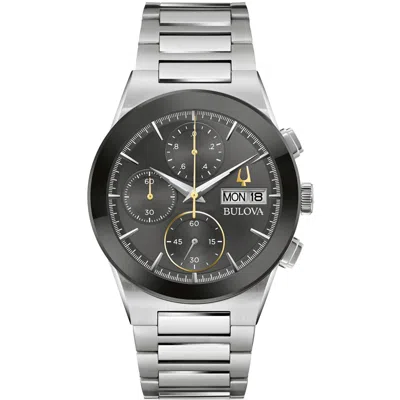 Bulova Men's Milennia Black Dial Watch In Metallic