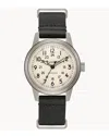 Bulova Men's Automatic Military Black Leather Strap Watch 38mm
