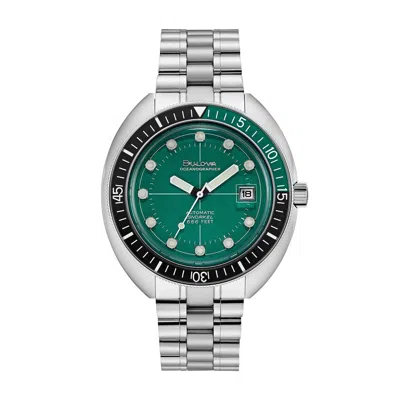 Pre-owned Bulova Men's Oceanographer Automatic Luminous Calendar Silver Watch 44 Mm 96b322