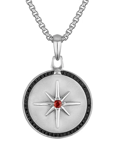 Bulova Marc Anthony Men's Orange Sapphire (1/8 Ct. T.w.) & Black Diamond (1/4 Ct. T.w.) North Star Pendant In No Color