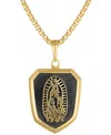 Bulova Men's Our Lady Of Guadalupe Two-tone Sterling Silver Pendant Necklace, 24" + 2" Extender