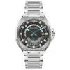 Bulova Mens Silver Tone Stainless Steel Bracelet Watch 98b456 In Metallic