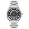 Bulova Mens Silver Tone Stainless Steel Bracelet Watch 98b456 In Metallic