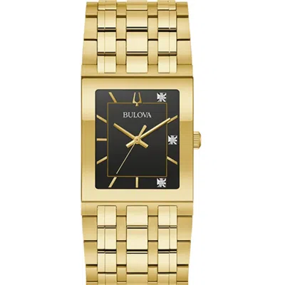 Bulova Quadra Mens Watch In Gold