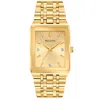 Bulova Quadra Mens Stainless Steel Bracelet Watch 97d120 In Gold
