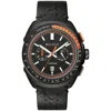 Bulova Men's Chronograph Racer Black Leather Strap Watch 42mm In Black
