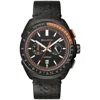 Bulova Men's Chronograph Racer Black Leather Strap Watch 42mm In Black
