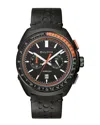 Bulova Men's Chronograph Racer Black Leather Strap Watch 42mm