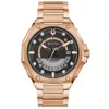 Bulova Men's Precisionist High Performance Quartz Diamond (1/20 Ct. T.w.) Rose Gold-tone Stainless Steel Br In Gold