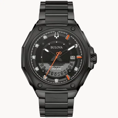 Pre-owned Bulova Men's Series X Calendar Hpq Precisionist Quartz Black Watch 45 Mm 98d183