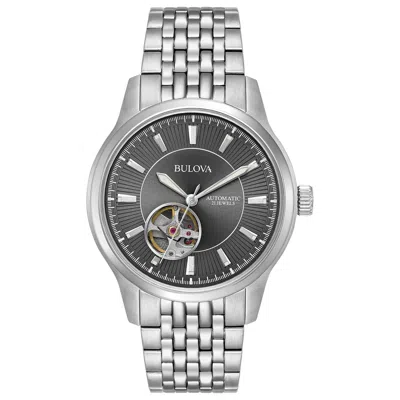Bulova Men's Skeleton Gray Dial Watch