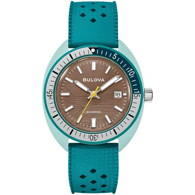 Bulova Snorkel Mens Green Strap Watch 98b446