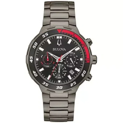 Pre-owned Bulova Men's Sport Chronograph Watch Gun Metal Stainless Steel $650 W23