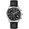 Bulova Men's Sutton Black Dial Watch In Black