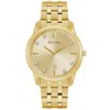 Bulova Sutton Mens Gold Tone Stainless Steel Bracelet Watch 97d123 In Gold