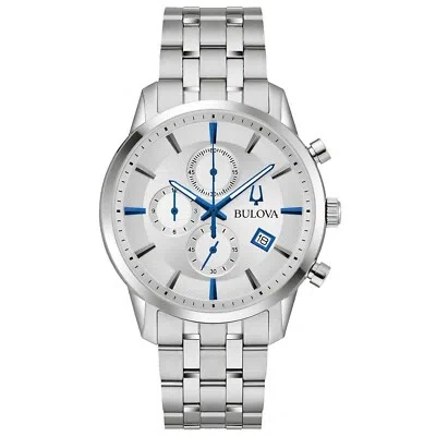 Pre-owned Bulova Men's Sutton Silver Dial Watch - 96b404