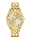 Bulova Men's Sutton Diamond-accent Gold-tone Stainless Steel Bracelet Watch 40mm