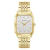 Bulova Mens Gold Tone Stainless Steel Bracelet Watch 97b236 In Gold