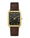 Bulova Men's Tony Bennett Black Dial Watch In Brown