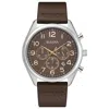 Bulova Chronograph Quartz Leather Strap Watch, 34mm In Brown