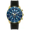 Bulova Silicone Chronograph Mens Watch In Blue