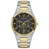 Bulova Two-tone Bracelet Strap Multifunction Watch, 42mm In Gold