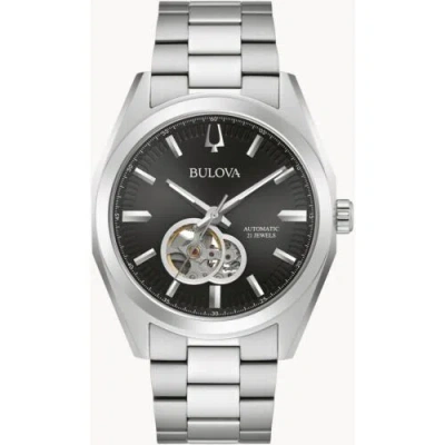 Pre-owned Bulova Men's Watch Surveyor Classic Automatic Open Heart Dial Bracelet 96a270