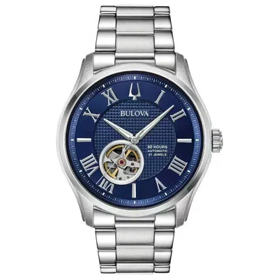 Pre-owned Bulova Men's Wilton 42mm Automatic Watch 96a218 Stainless Steel