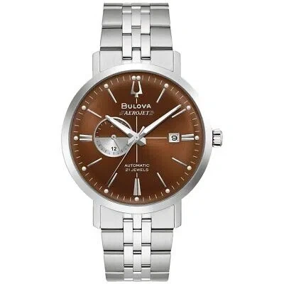 Pre-owned Bulova Mens Aerojet Brown Dial Watch - 96b375