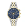 Bulova Mens Chronograph Two Tone Stainless Steel Bracelet Watch 98a274 In Multi
