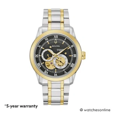 Pre-owned Bulova Mens Classic Sutton 4-hand Automatic Double Curved Mineral Crystal 98a311