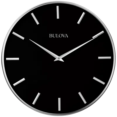 Bulova Metro Pewter Metal 16" Round Wall Clock
