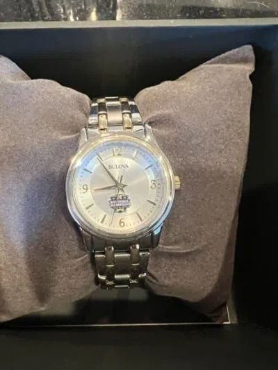 Pre-owned Bulova Michigan Collectors Watch 2023 National Champs