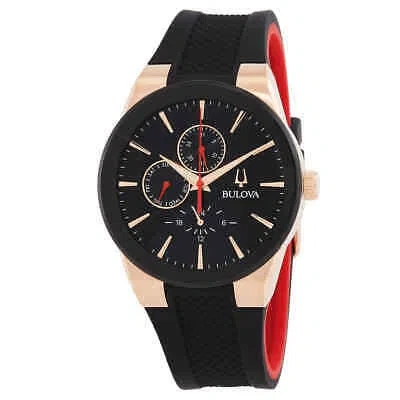 Pre-owned Bulova Millenia Quartz Black Dial Men's Watch 97c112