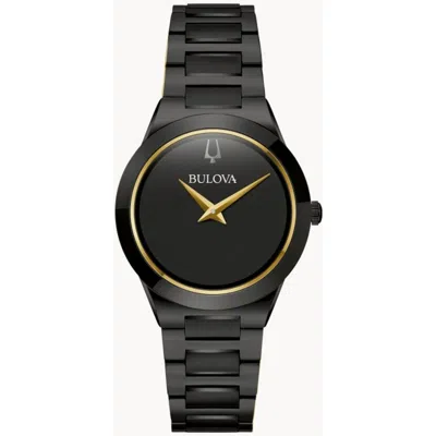 Bulova Millennia Black Dial Stainless Steel Women's Watch 98l314