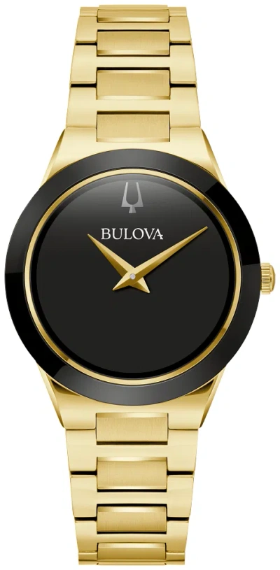 Pre-owned Bulova Millennia Ladies Gold Tone Watch 97l175