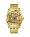 Bulova Classic Mens Automatic Gold Tone Stainless Steel Bracelet Watch 97a162 In Gold