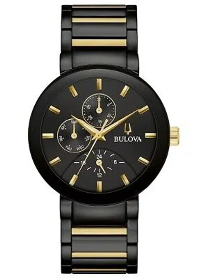 Pre-owned Bulova Modern Black Ion Mens Watch