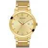 Bulova Modern Gold-tone Stainless Steel Mens Watch In Gold